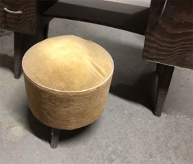 大正浪漫　ケヤキ三面鏡台＆専用スツール画像