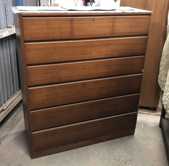 昭和回顧／レトロ　和箪笥六段 Japanese chest of drawers画像