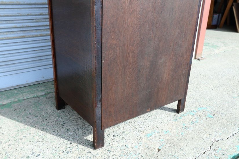 Art Deco style oak tall chest of 6 drawers画像