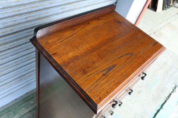 Art Deco style oak tall chest of 6 drawers画像