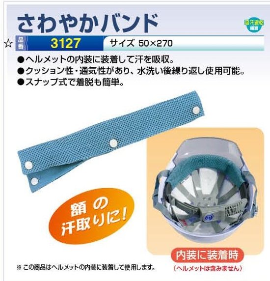 熱中症対策　さわやかバンド　ヘルメットバンド画像