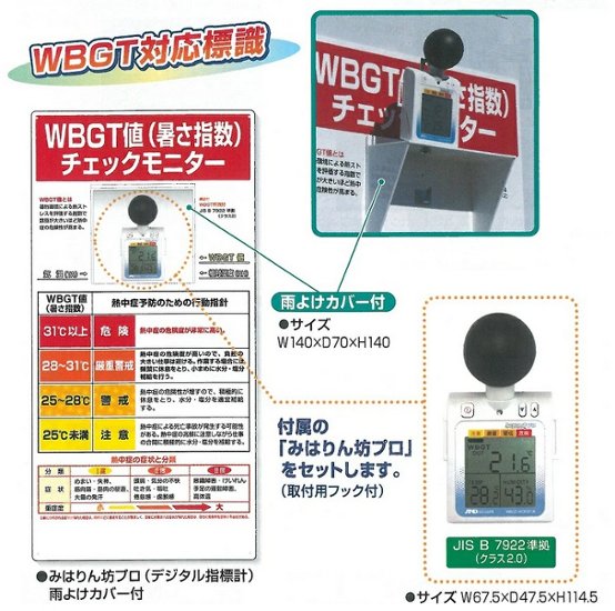 みはりん坊プロ付熱中症対策標識　CN1007画像