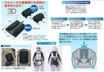 遮熱シェード空調服専用 スペーサーパッド CN181-P の画像