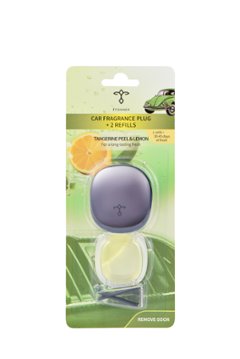 Car Fragrance Plug "Tangerine Peel & Lemon" (Black)の画像