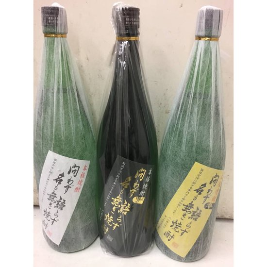 問わず語らず名も無き焼酎 1.8L （白/黒/黄） ３種６本セット画像