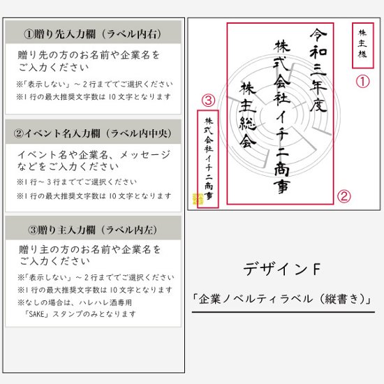 【企業ノベルティに】　オリジナルラベルの特別純米酒ミニボトル（12本単位）画像