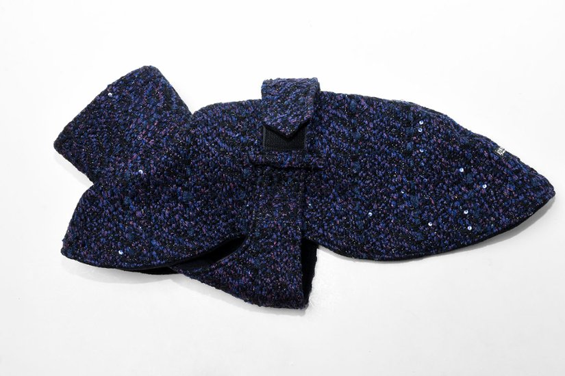 イタリアンスパンツイードIGコート／ブラックパープル画像