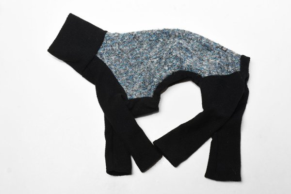 イタリアンループツイードつなぎ／ブルーの画像