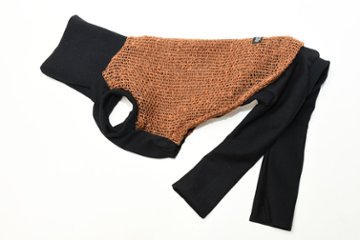 メッシュコットンつなぎ／アンバーブラック　お直しの画像