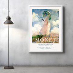 【送料無料】名画「散歩、日傘をさす女」×モネ×印象派Claude Monet×キャンバスアート×アートポスター【1~3営業日で出荷・国内配送】[f734]の画像