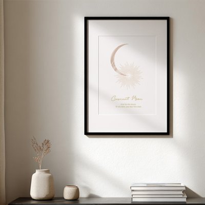 【送料無料】［三日月］ゴールドムーン×Crescent Moon×Seleneaアート×キャンバスアート×アートポスター【1~3営業日で出荷・国内配送】[sel007]の画像