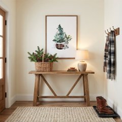 【国内配送・送料無料】クリスマスツリー×リースイラスト×Christmas・Xmas×キャンバスアート×アートポスター【1~3営業日で出荷】[f768]画像