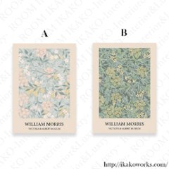 【送料無料】WILLIAM MORRIS（ウィリアムモリス）×グリーン植物パターンアート×キャンバスアート×アートポスター【1~3営業日で出荷・国内配送】[f784]画像