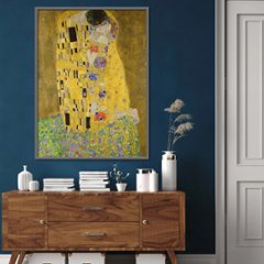 【送料無料】グスタフ・クリムト 【接吻】×Gustav Klimt［The Kiss］油彩アート×キャンバスアート×アートポスター【1~3営業日で出荷・国内配送】[f790]画像