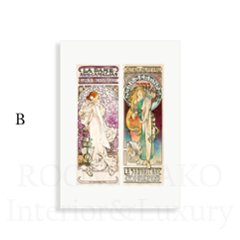 【送料無料】ミュシャ［LA PLUME(ラ・プリューム)］Alfons Maria Mucha×キャンバスアート×アートポスター【1~3営業日で出荷・国内配送】[f792]画像