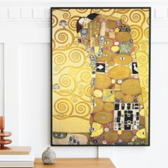 【送料無料】グスタフ・クリムト 【抱擁】×Gustav Klimt［The Embrace］油彩アート×キャンバスアート×アートポスター【1~3営業日で出荷・国内配送】[f796]画像