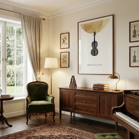 【国内配送・送料無料】音楽×モーツァルト×ピアノ×ヴァイオリン/バイオリン×キャンバスアート×アートポスター【1~3営業日で出荷】[f797]画像