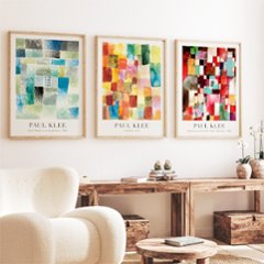 【送料無料】パウル・クレー(Paul Klee)×Colors×カラフル×おしゃれキャンバスアート×アートポスター【1~3営業日で出荷・国内配送】[f811]の画像