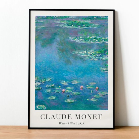 【送料無料】ブルーアート/モネ・ウィリアムモリス（MONET/WILLIAM MORRIS）睡蓮×キャンバスアート×アートポスター【1~3営業日で出荷・国内配送】[f812]画像