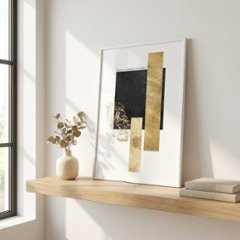 【国内配送・送料無料】「Golden」Seleneaアート×ブラックゴールド×上品キャンバスアート×アートポスター【1~3営業日で出荷】[f822]画像