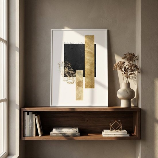 【国内配送・送料無料】「Golden」Seleneaアート×ブラックゴールド×上品キャンバスアート×アートポスター【1~3営業日で出荷】[f822]画像