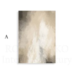 【国内配送・送料無料】ゆらぎ×抽象×黒×ベージュキャンバスアート×アートポスター【1~3営業日で出荷】[f826]画像