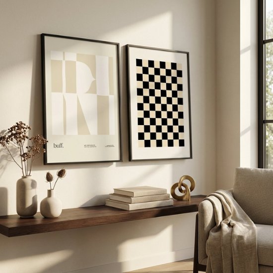 【国内配送・送料無料】モダン抽象デザイン×モノトーン×幾何学×キャンバスアート×アートポスター【1~3営業日で出荷】[f830]画像