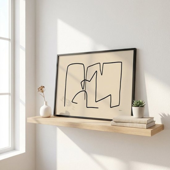 【国内配送・送料無料】モダン抽象デザイン×モノトーン×幾何学×キャンバスアート×アートポスター【1~3営業日で出荷】[f830]画像