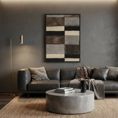 【国内配送・送料無料】モダンブラウン水彩画×ウッド×キャンバスアート×アートポスター【1~3営業日で出荷】[f852]の画像