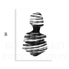 【送料無料】『Silhouette Noir』モノトーン×シルエットデザイン×キャンバスアート×アートポスター【1~3営業日で出荷・国内配送】[f881]画像