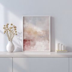 【送料無料】［Lueur｜リュール］ピンクベージュ×抽象デザイン×マーブル×キャンバスアート×アートポスター［Altinage｜アルティナージュ］【1~3営業日で出荷・国内配送】[f884]の画像