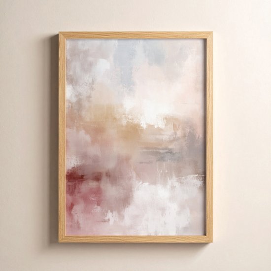 【送料無料】［Lueur｜リュール］ピンクベージュ×抽象デザイン×マーブル×キャンバスアート×アートポスター［Altinage｜アルティナージュ］【1~3営業日で出荷・国内配送】[f884]画像