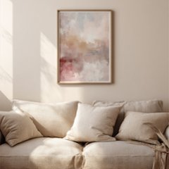 【送料無料】［Lueur｜リュール］ピンクベージュ×抽象デザイン×マーブル×キャンバスアート×アートポスター［Altinage｜アルティナージュ］【1~3営業日で出荷・国内配送】[f884]画像