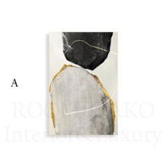 【国内配送・送料無料】抽象画×グレーブラックゴールド×石ストーン×現代アート×近代×キャンバスアート×アートポスター【1~3営業日で出荷】[f464]画像