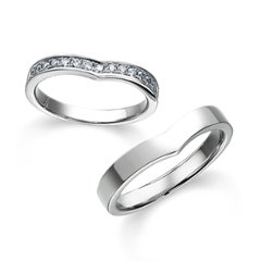 ロイヤルアッシャーWRB066/WRA056 　マリッジリング　結婚　指輪　ペアリング　【店頭サンプル有】画像