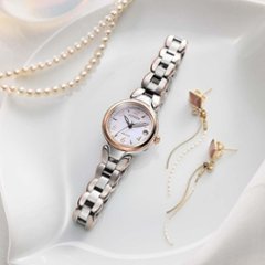 ES9474-59W ｴｸｼｰﾄﾞ【ﾉﾍﾞﾙﾃｨ付・国内正規品・ｷﾞﾌﾄ包装･ﾍﾞﾙﾄ調整無料】腕時計 ﾚﾃﾞｨｰｽ ｿｰﾗｰ電波画像