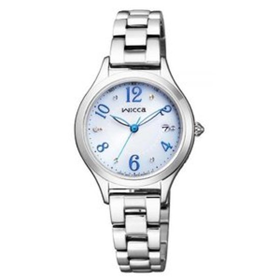 KS1-210-91  シチズンウイッカ【国内正規品】【ノベルティ付・ｷﾞﾌﾄ包装･ｻｲｽﾞ調整無料】ソーラー 電波　ﾚﾃﾞｨｰｽ腕時計画像