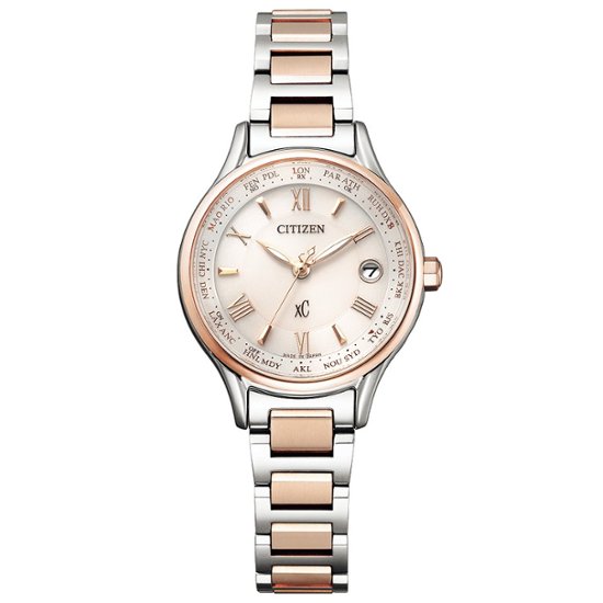 EC1165-51W　クロスシー【ノベルティ付・国内正規品】【ｷﾞﾌﾄ包装･ｻｲｽﾞ調整無料】ｿｰﾗｰ電波　レディース腕時計 北川景子さん着用CMモデル画像