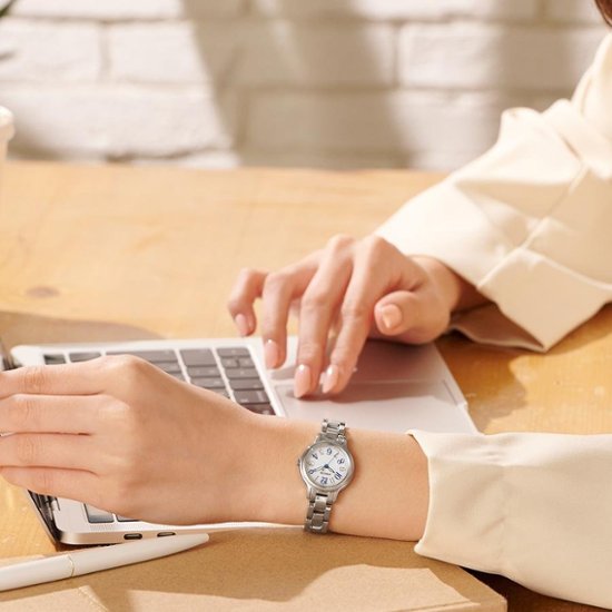 KH4-912-13 Citizenウィッカ【正規ﾒｰｶｰ保証書付･ｷﾞﾌﾄ包装･ﾍﾞﾙﾄ調整無料】腕時計 ﾚﾃﾞｨｽ ｿｰﾗｰ ｼﾝﾌﾟﾙｱｼﾞｬｽﾄ画像