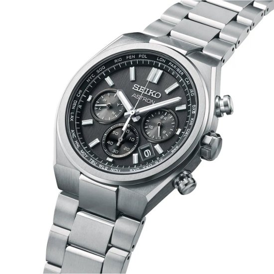 SBXY097 ｾｲｺｰｱｽﾄﾛﾝ【ﾉﾍﾞﾙﾃｨ付・ｷﾞﾌﾄ包装・ﾍﾞﾙﾄ調整無料・新品正規品】ｿｰﾗｰ電波 ﾒﾝｽﾞ腕時計 画像