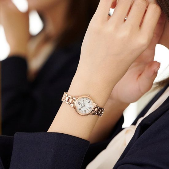 KH4-963-13 Citizenウィッカ【正規ﾒｰｶｰ保証書付･ｷﾞﾌﾄ包装･ﾍﾞﾙﾄ調整無料】腕時計 ﾚﾃﾞｨｽ ｿｰﾗｰ ｼﾝﾌﾟﾙｱｼﾞｬｽﾄ画像