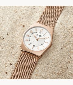 SKW3035　Skagen 【15時迄の注文で本日発送】*水曜除く【正規ﾒｰｶｰ保証書付】GRENEN LILLE 三針デイト ローズゴールド 画像