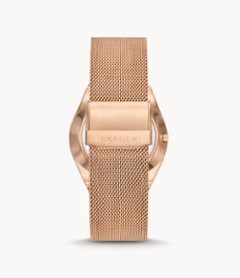 SKW6818　Skagen 【15時迄の注文で本日発送】*水曜除く【正規ﾒｰｶｰ保証書付】GRENEN 三針デイト ミッドナイトレザーウォッチ画像