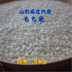 もち米　山形県庄内産でわのもち 白米5kg　特別栽培米 一等米　送料無料（沖縄・離島除く）糯米 ヒメノモチ ヒヨクモチと同レベルの画像