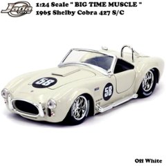 JADATOYS 1/24 BTM 1965 Shelby Cobra 427 S/C Off Whiteの画像