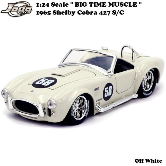 JADATOYS 1/24 BTM 1965 Shelby Cobra 427 S/C Off White画像