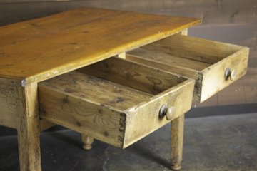 イギリス オールドパイン キッチンテーブル画像