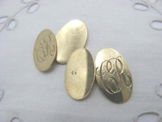 1926-1929年 英国 バーミンガム製 9金 カフリンクス画像