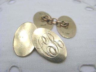 1926-1929年 英国 バーミンガム製 9金 カフリンクス画像