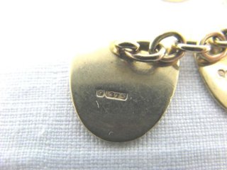 1926-1929年 英国 バーミンガム製 9金 カフリンクス画像